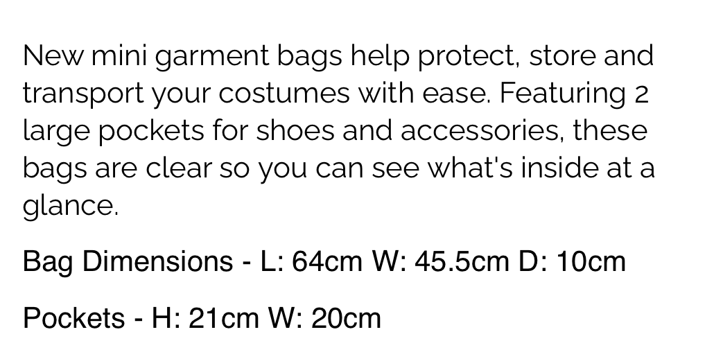 Studio 7 MINI Garment Bag