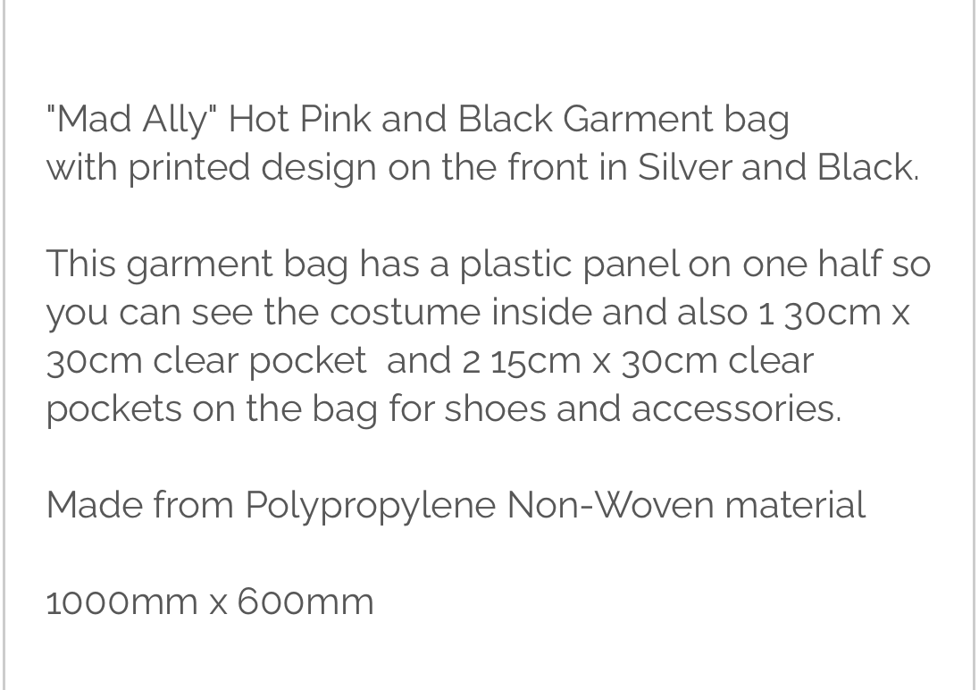Mad Ally Large Garment Bag